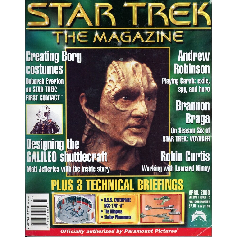 Star Trek The Magazine 2000 April Andrew Robinson Brannon Braga Robin Curtis C9